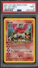 Pokemon Ho-Oh Neo Revelation 1st Edition Holo Rare #7 PSA 9 Mint