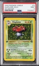 1999 POKEMON JUNGLE 1ST EDITION #15 VILEPLUME-HOLO PSA 9