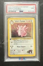 2000 Pokemon Gym Heroes 1st Edition #3 Erika's Clefable Holo PSA 9 MINT