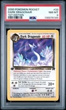 2000 Pokemon Team Rocket 1st Edition: Dark Dragonair #33, PSA 8 NM-MT, Uncommon!
