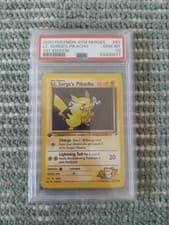 2000 POKEMON GYM HEROES 1ST EDITION #81 LT. SURGE'S PIKACHU PSA 10 81/132
