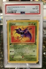 Zubat 57/62 - PSA 8 - 1999 Fossil 1st Edition - Pokémon TCG - Common