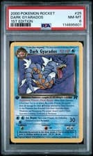 2000 Pokemon Team Rocket 1st Edition Dark Gyarados 25/82 PSA 8 NM-MT