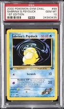 2000 POKEMON GYM CHALLENGE 1ST EDITION #99 SABRINA'S PSYDUCK PSA 10