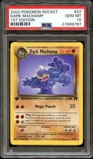 PSA 10 GEM MINT Dark Machamp 27/82 RARE Team Rocket 1ST EDITION Pokemon Card