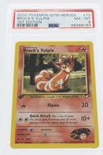 PSA 8 NEAR MINT-MINT 2000 Pokémon Gym Heroes #73 Brock's Vulpix 1st Edition !!!