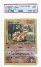 PSA 9 MINT 2000 Pokémon Gym Heroes #73 Brock's Vulpix 1st Edition !!!