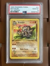 1999 Pokémon TCG Fossil Graveler 37/62 1st Edition PSA 10