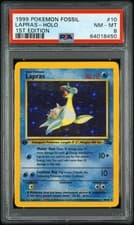 Lapras - Fossil - Holo - PSA 8 - 1st Edition - 1999 - #10/62 - Pokemon