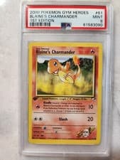Pokemon Gym Heroes 1st Edition Blaine’s Charmander 61/132 PSA 9 MINT