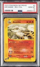 2003 POKEMON SKYRIDGE #3 ARCANINE-REVERSE FOIL PSA 10