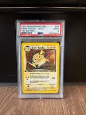 2000 Pokemon 1st Edition Team Rocket Dark Raichu Secret Rare Holo 83/82 PSA 9