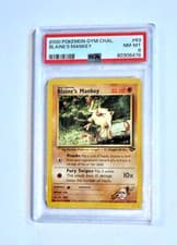 2002 Pokemon Gym Challenge # 63 Blaine's Mankey PSA 8
