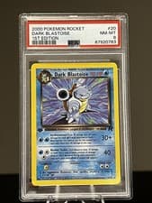 2000 Pokémon Dark Blastoise 20/82 Team Rocket 1st Edition PSA 8