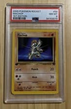 Pokémon Team PSA 8 Rocket 1st Edition Machop 59/82 NM-MT Rare