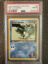2000 Pokemon Gym Challenge Misty's Horsea #87 1ST Edition PSA 8