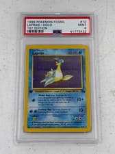 1999 Pokemon Fossil Lapras 1st Edition Holo Rare #10/62 PSA 9