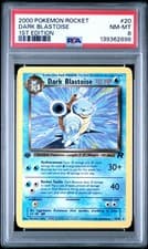 2000 Pokemon 1st Edition Team Rocket DARK BLASTOISE 20/82 Card PSA 8 NM-MT