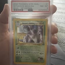 Pokémon TCG Giovanni's Nidoking Gym Challenge Holo Card 7/132 1st Edition PSA 8