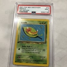 2001 Pokemon Neo Discovery 1st Edition Weedle 70/75 PSA 9 Mint