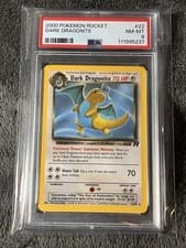 2000 Pokemon Team Rocket Dark Dragonite #22  22/82 PSA 8 NM-MT
