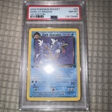 2000 Pokemon Team Rocket #25 Dark Gyarados 1st Edition Non-Holo PSA 8