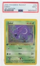 PSA 9 MINT 2000 Pokémon Team Rocket #70 Zubat 1st Edition !!!
