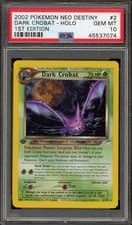 Pokemon Dark Crobat Neo Destiny 1st Edition Holo Rare #2 PSA 10 Gem Mint