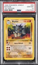 1999 POKEMON JUNGLE 1ST EDITION #45 RHYDON PSA 10