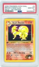 PSA 10 1st Edition Brock's Ninetales Holo 3/132 Gym Challenge Pokemon 2000
