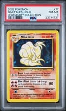 2002 POKEMON LEGENDARY COLLECTION #17 NINETALES-HOLO PSA 8