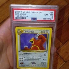 2001 Pokémon Neo Discovery Ursaring 1st Edition PSA 8 #34