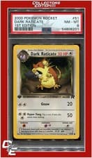 Team Rocket 51 Dark Raticate 1st Edition PSA 8