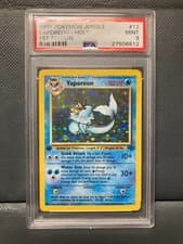 VAPOREON - HOLO [PSA 9] MINT JUNGLE 1ST EDITION VINTAGE POKEMON CARD #12