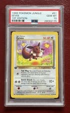 1999 Pokemon Jungle EEVEE 1st Edition #51 PSA 10