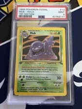 Pokemon Muk 13/62 1st Edition Fossil Holo *PSA 9*