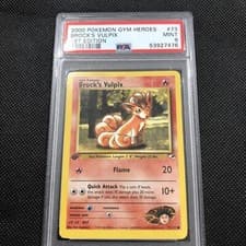 2000 Pokemon Gym Heroes 1st Edition Brock's Vulpix #73 PSA 9