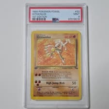 Pokémon Fossil Hitmonlee 22/62 1st Edition Regular Rare PSA 9