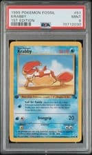 1999 Pokemon Fossil Krabby #51 1st Edition PSA 9 MINT WOTC Vintage TCG Card