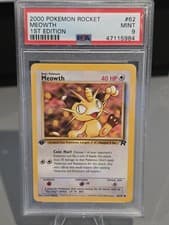 Pokémon TCG Meowth 62/82 Team Rocket 1st Edition Regular PSA 9