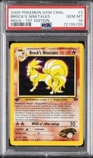 2000 POKEMON GYM CHALLENGE HOLO-1ST EDITION #3 BROCK'S NINETALES PSA 10