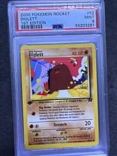 2000 Pokémon TCG Diglett Team Rocket 52 Regular 1st Edition Common Psa 9 Mint