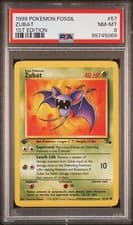 PSA 8 Zubat 1st Edition 1999 Fossil #57/62 NM-MT NEAR MINT-MINT