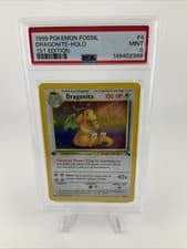 1999 Pokemon Fossil 1st Edition #4 Dragonite Holo PSA 9 MINT