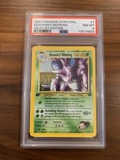 Giovanni's Nidoking 7/132 1st Edition PSA 8 NM-MINT - Holo Rare - Gym Challenge