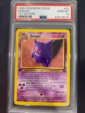PSA 10 1st Edition Gengar Fossil - (20/62) GEM MINT 1999 Pokemon English
