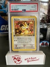 2000 Pokemon 1st Edition Team Rocket - MEOWTH #62 - PSA 8, Near Mint/Mint