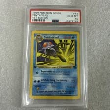 Pokémon PSA 10 Tentacruel Fossil 1st Edition 44/62 Uncommon Wizards 1999