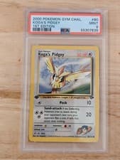 Pokemon 1st Edition Gym Challenge # 80 Koga's Pidgey PSA 9 Card MINT!