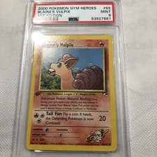 2000 Pokemon Gym Heroes 1st Edition Blaine's Vulpix 65/132 PSA 9 Mint